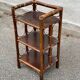 Vintage rattan and wicker shelf, 3 levels, 70cm