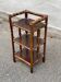 Vintage rattan and wicker shelf, 3 levels, 70cm