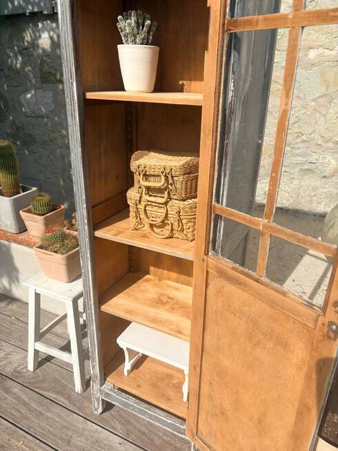Petite armoire vitrée vintage « Simone »