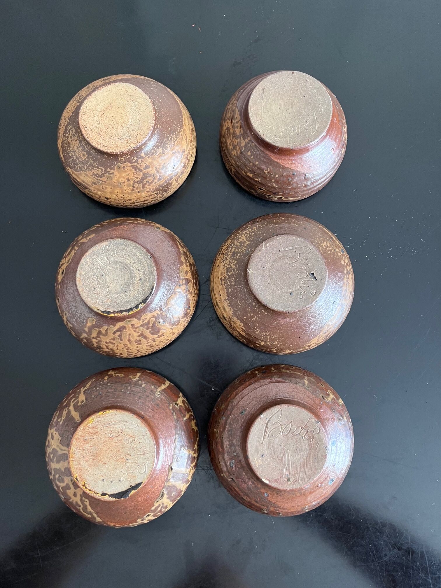 6 bowls in sandstone André Bodin