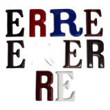 Set of 10 vintage sign letters, 11.5 cm