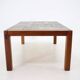 1970s Danish Modern Coffee Table in Solid Teak with Inset Slate Tile Top