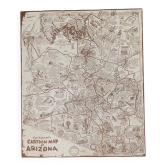 Carte / Affiche de l'Arizona