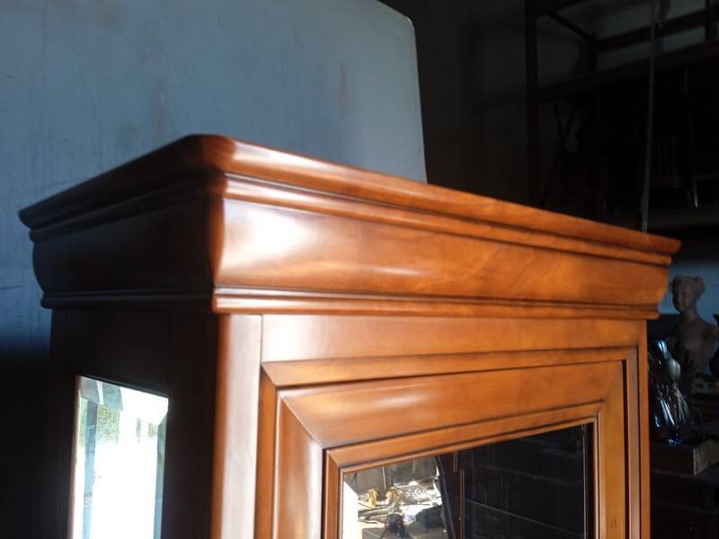 Louis Philippe cherry wood display case 180 cm