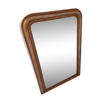 Mirror Napoleon III white waxed gold 117 x 78cm