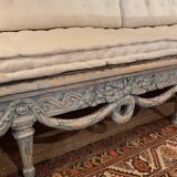 Swedish gustavian sofa original color gustavian blue