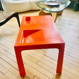 Table basse orange en fibre de verre Prisunic