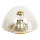 Brass and bubble glass wall or ceiling light by Hoffmeister