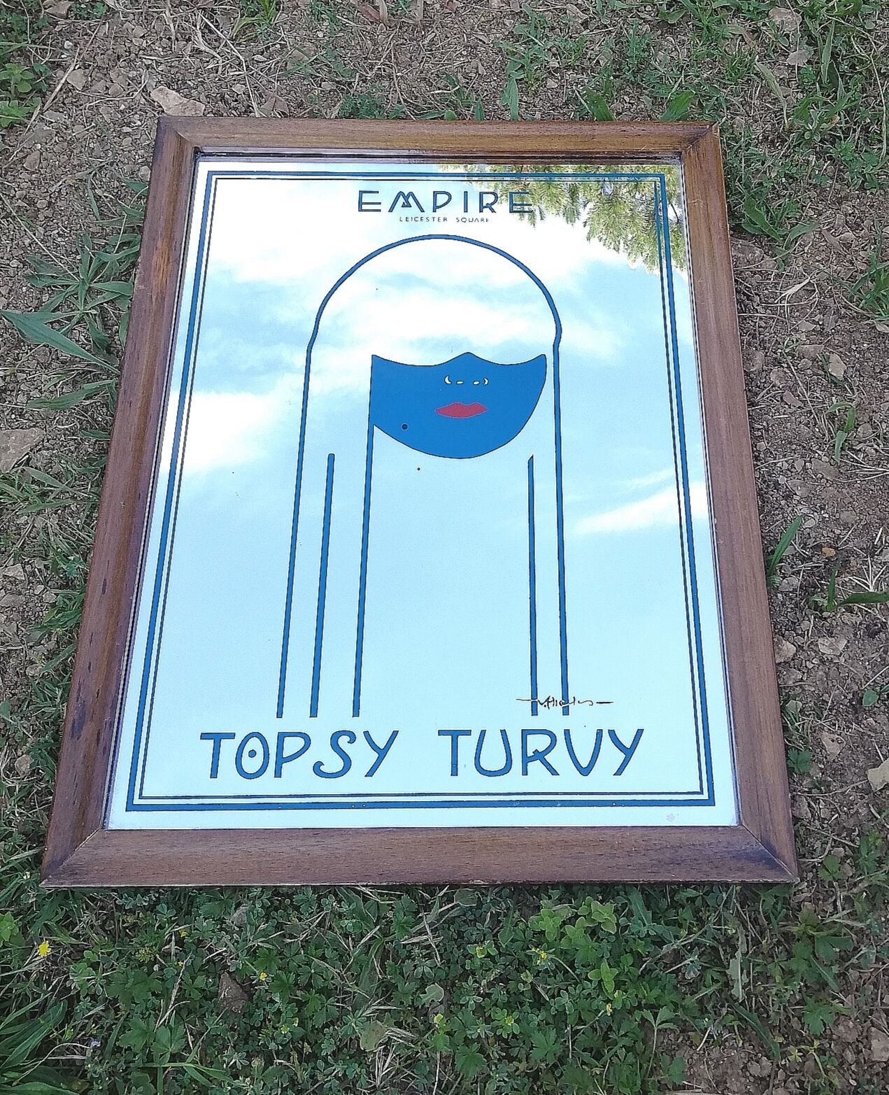 Advertising mirror