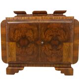 Art Deco walnut chest of drawers, Poland, circa 1930.