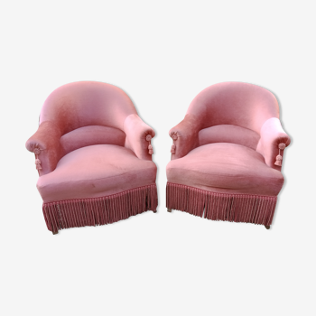 Toad armchairs, a pair