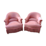 Toad armchairs, a pair