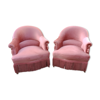 Toad armchairs, a pair
