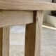 Authentic farmhouse bench in solid oak, entirely made of raw wood.