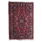 Handmade vintage Persian Hamadan rug 132cm x 196cm, 1950s