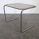 Nested tables with tubular chrome and smoked glass, France 1970.
