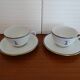 2 Bernardaud Limoges porcelain chocolate cups dolphin model - B & Cie