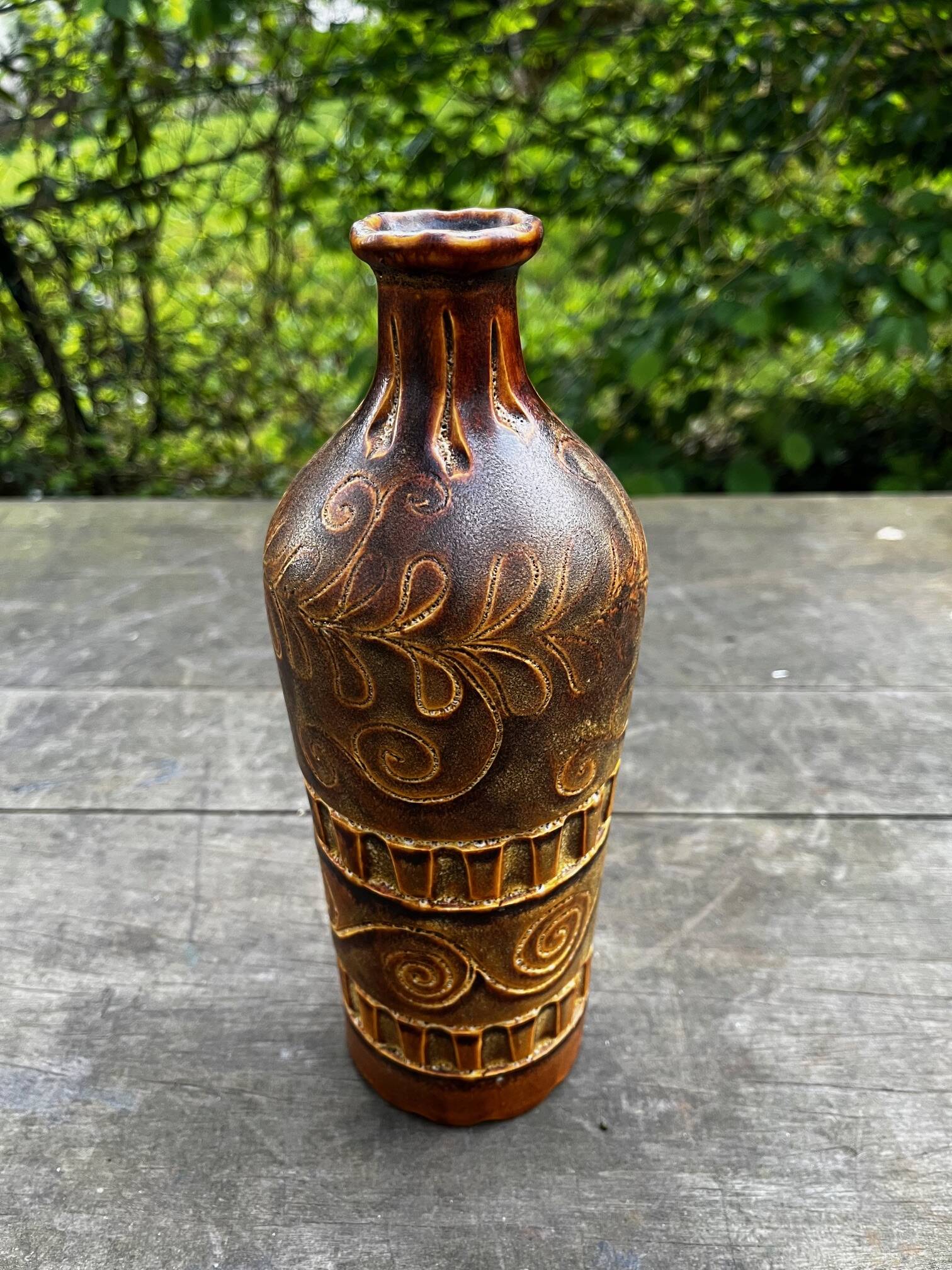 Ceramic vase from Vallauris by Huguette Bessone