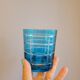 6 glasses of colour-cut blue whisky cups