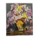 Ancient painting, still life with lilas and iris signed Bonnefond 70s