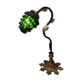 Lamp art deco bunch of Murano glass grapes