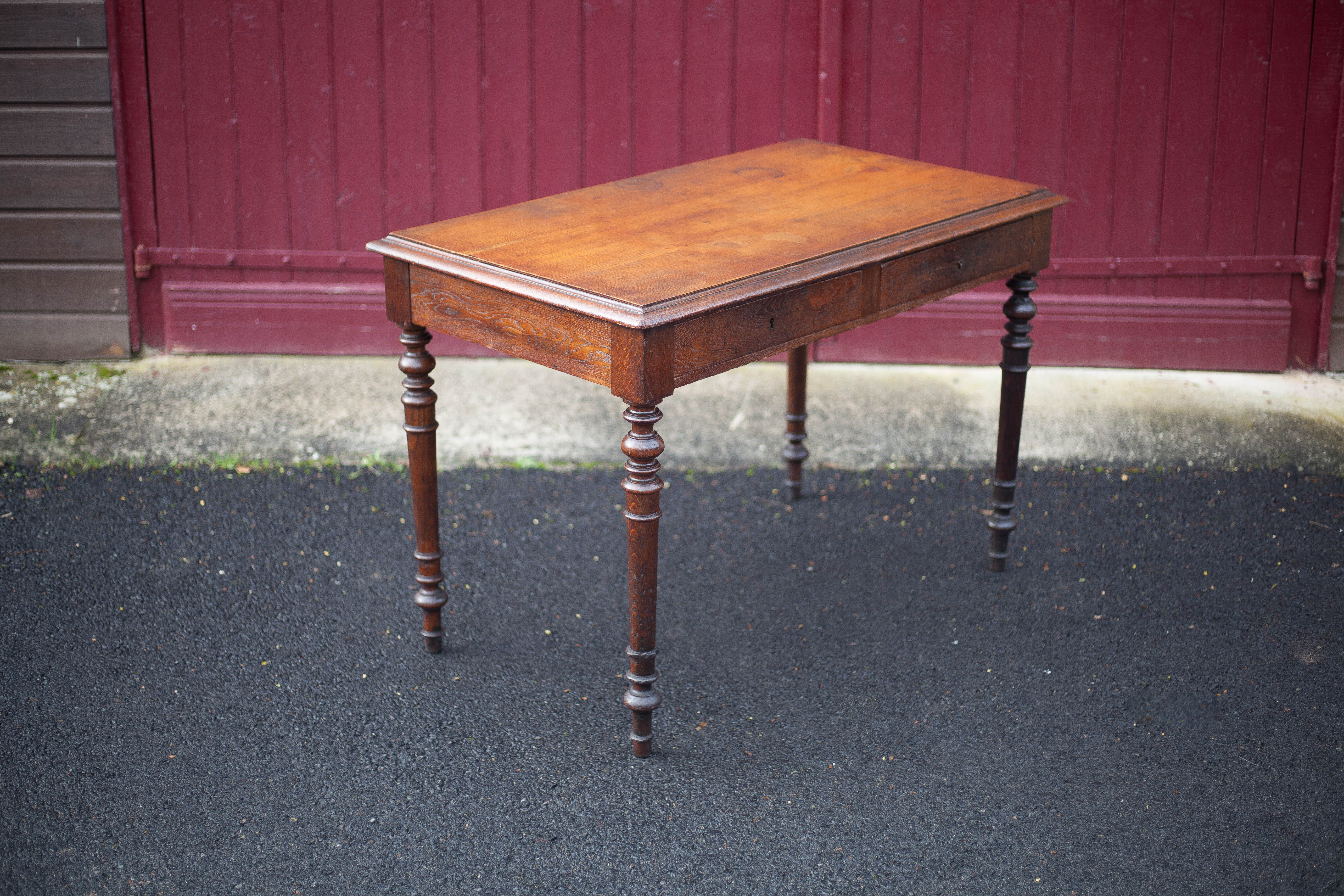 Table or desk Louis Philippe with two drawers