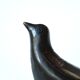 Mexican bird, black terracotta dove signed, 70s