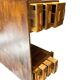 Bureau vintage XL profond en bois / bureau double face