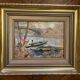 Painting: oil on canvas - animated lake landscape