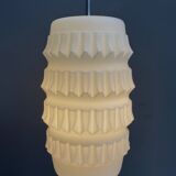 White glass Brutalis pendant lamp 1960s