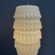 White glass Brutalis pendant lamp 1960s