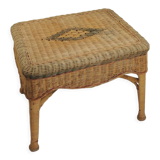 Rectangular woven wicker coffee table /Bamboo /rattan / vintage