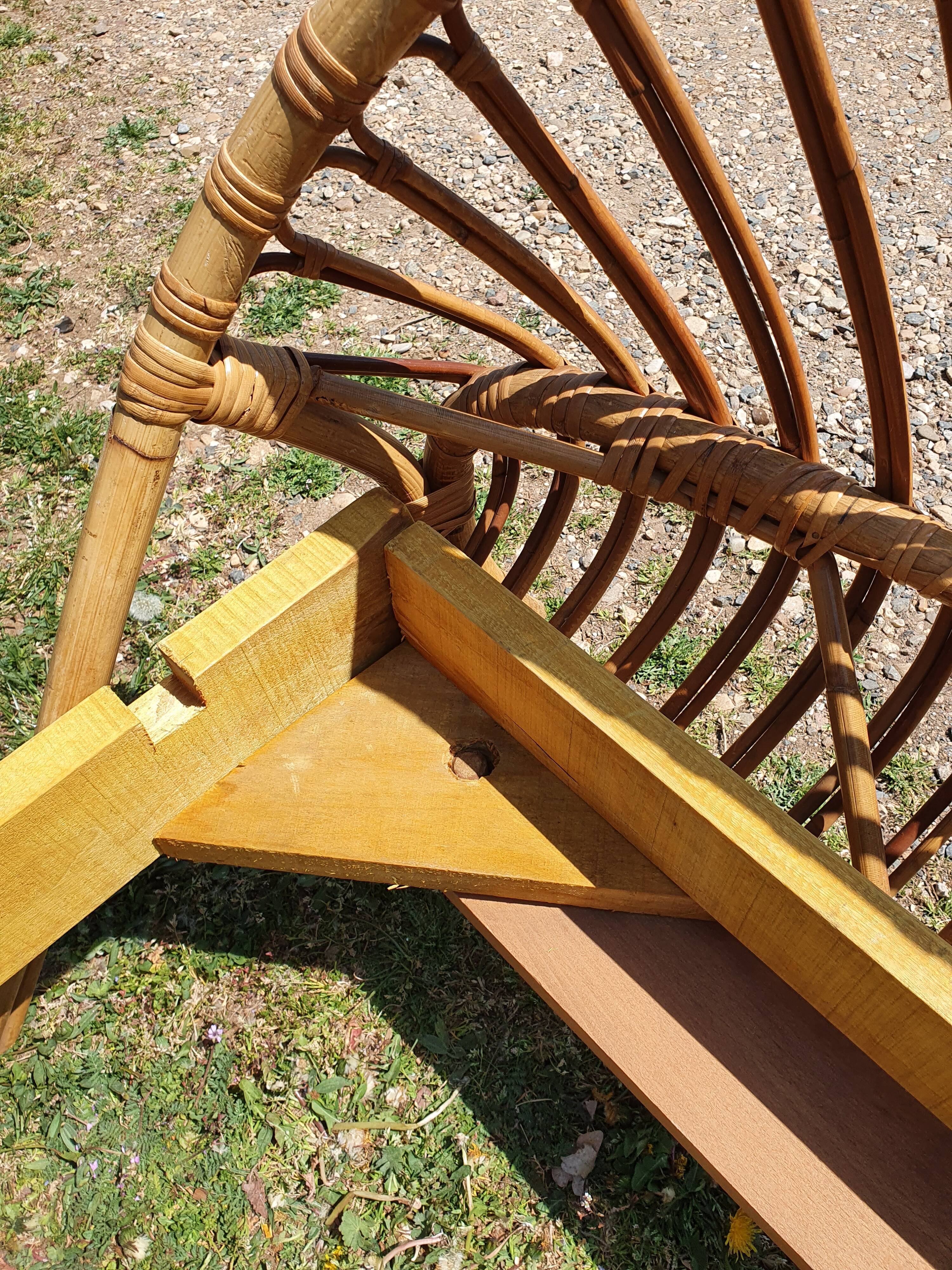 Rattan bed 110x180 cm