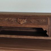 Antique carved oak desk.