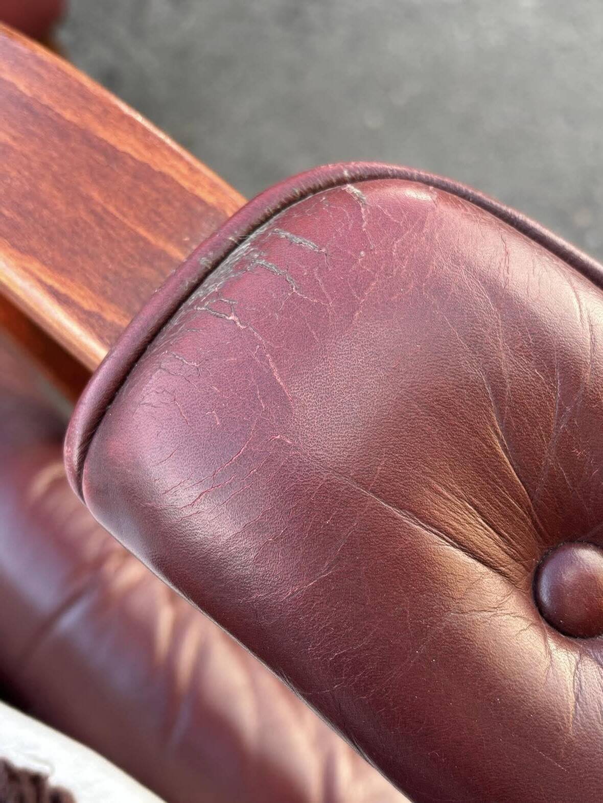 Scandinavian armchair with footrest