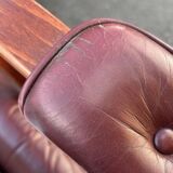 Scandinavian armchair with footrest