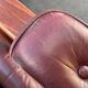 Scandinavian armchair with footrest