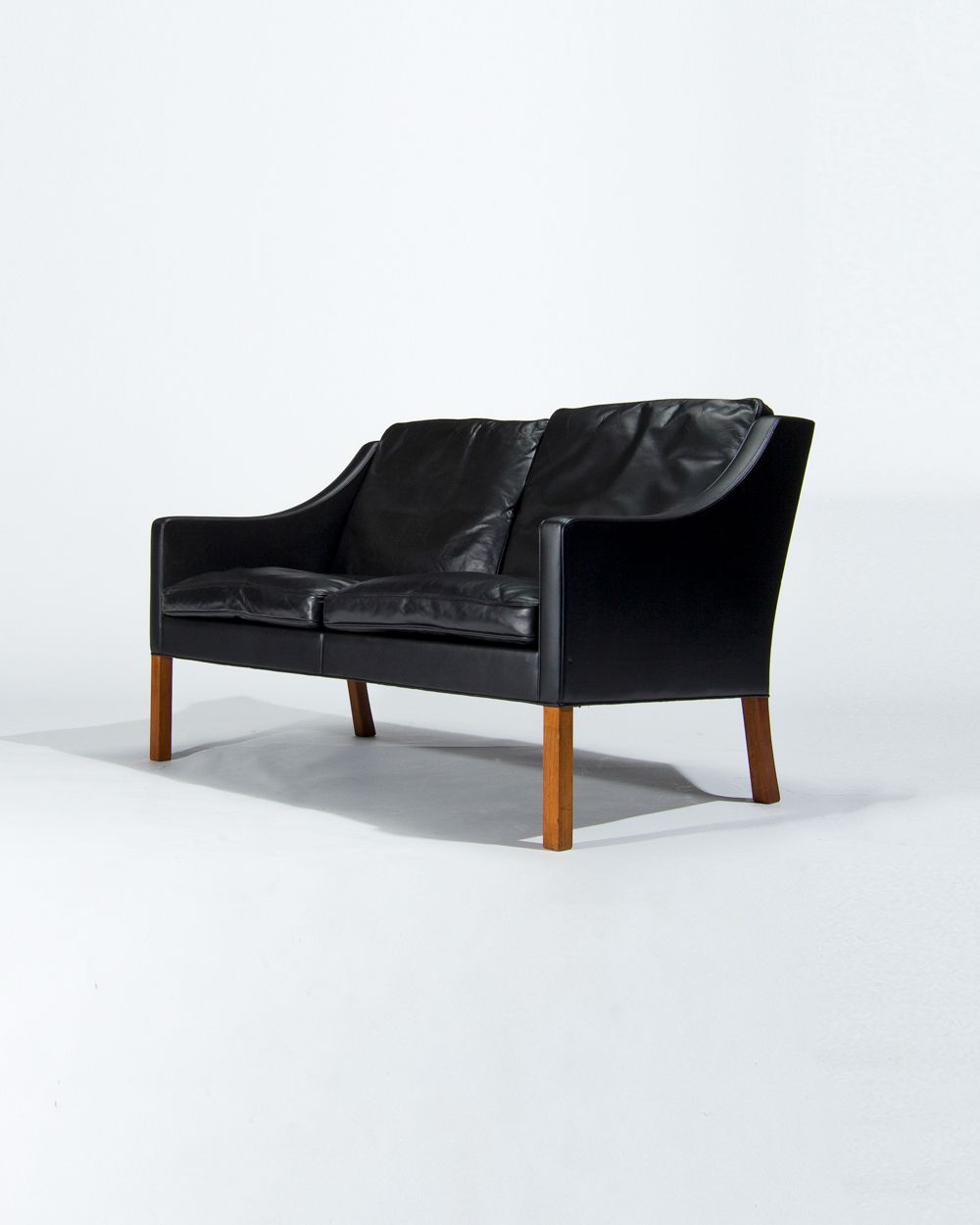 Mid Century Leather Sofa By Borge Mogensen 2208, Danish Design 1960’s