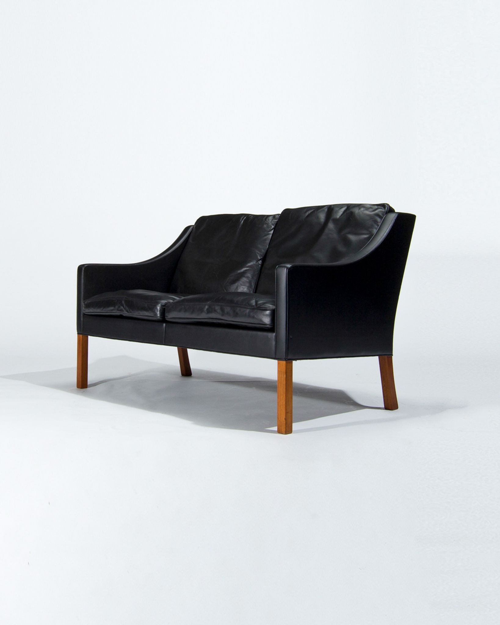 Mid Century Leather Sofa By Borge Mogensen 2208, Danish Design 1960’s