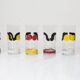 Set of 6 water glasses 1970 screen-printed