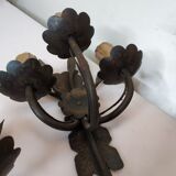 4 wrought iron sconces