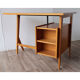 Bureau vintage asymétrique en bois 1960