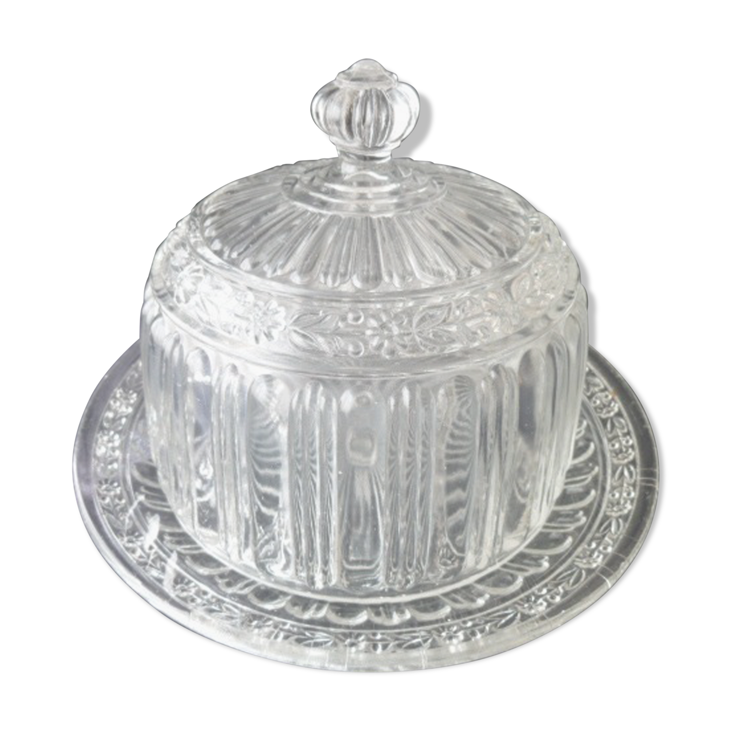 Cloche à Fromage Ancienne En Verre épais - Meisenthal - Vintage