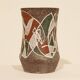 Vase with modernist/primitive art decoration - Accolay pottery