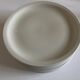 Set of 7 Scandinavian modernist flat plates in ivory earthenware