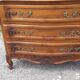 Chest of drawers 3 drawers walnut and brass