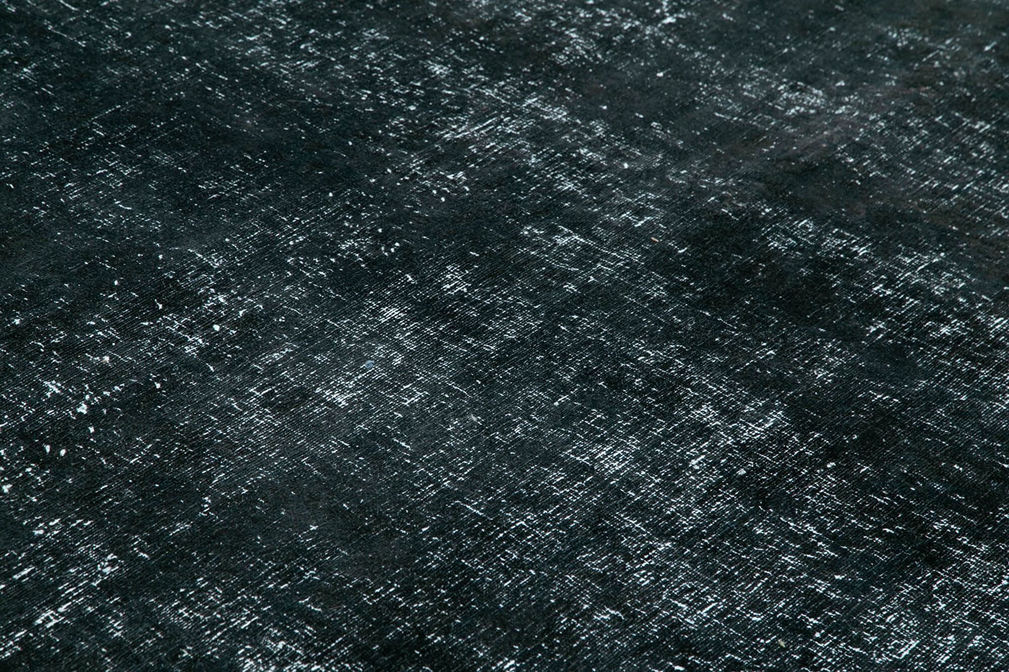 Handwoven Persian Overdyed 292 cm x 386 cm Black Wool Carpet