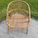 Rattan shell chair