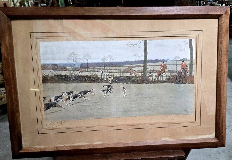 Watercolour engraving by Cecil Aldin, famous British artist.