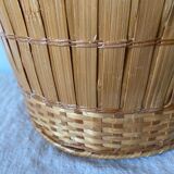 Cache pot vintage en bambou